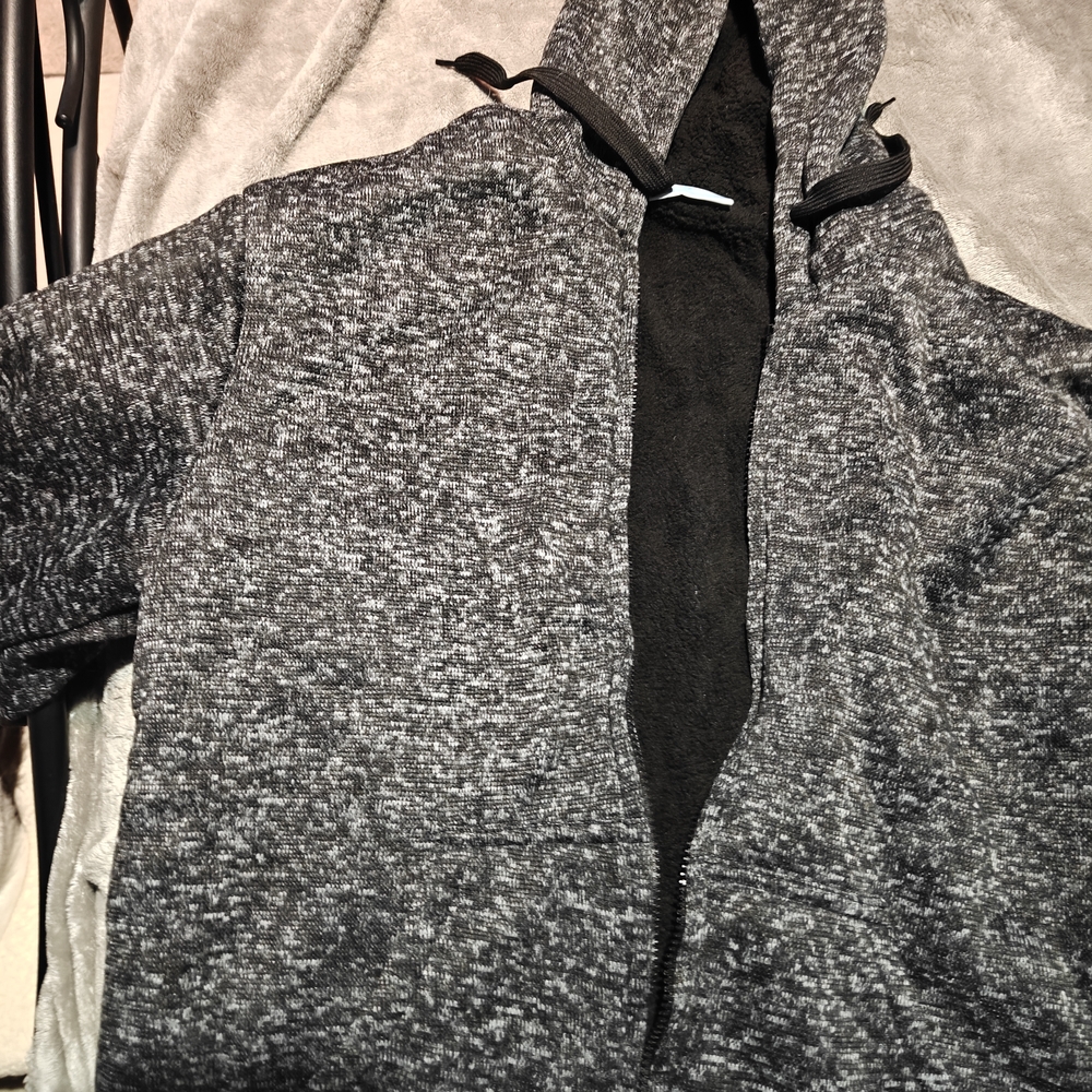 Men's Charcoal Zip-Up Sweater